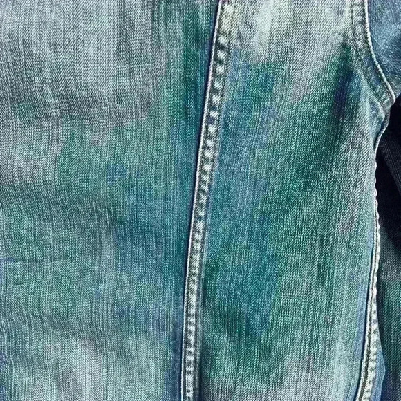 Levis Original Denim Trucker Jacket Blue  Cotton Button Up size XS - Picture 10 of 11